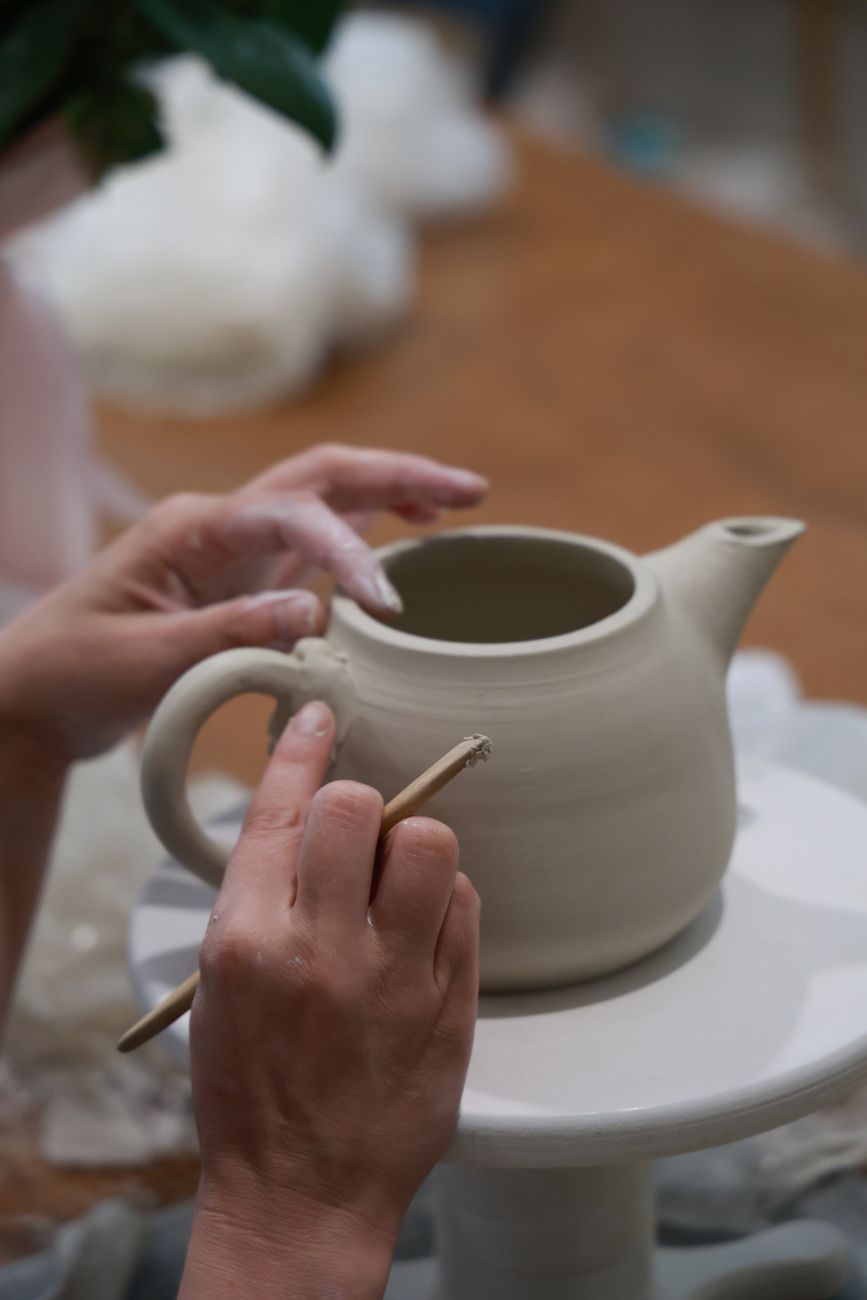 Traditional ceramic tea workshop